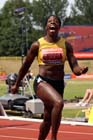Anyika Onuora wins the 200 metres at the Sainsbury's British Championships, Birmingham.